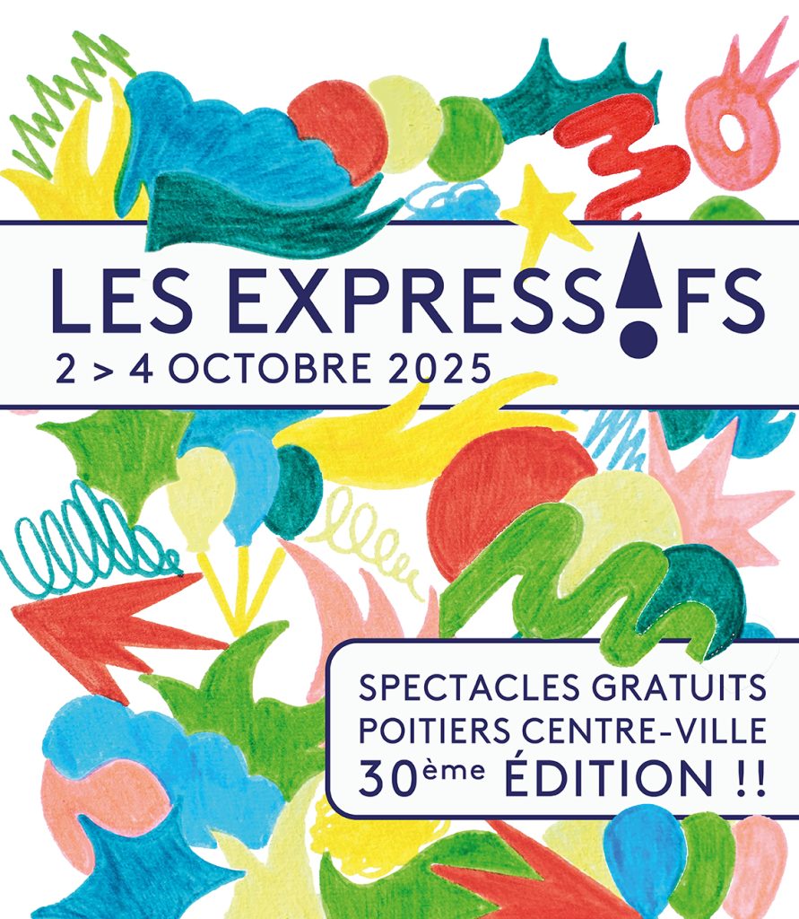 Affiche du festival Les Expressifs spécial 30 ans, par l'association Poitiers Jeunes.